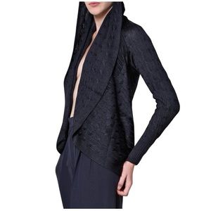 Ralph Lauren🖤Black Label | Elegant Black Cocoon Cable Knit Cardigan Size Small